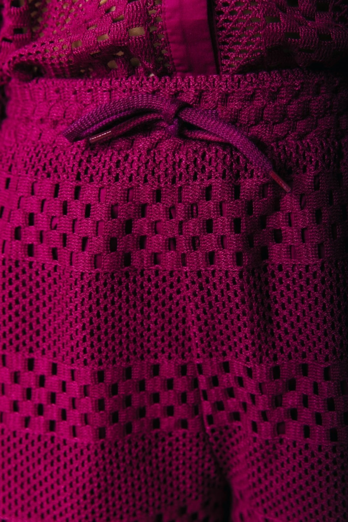 Colourful Rebel Norah Crochet Shorts - Deep Burgundy - Kubanna