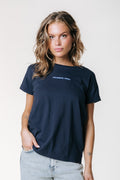 Colourful Rebel Uni Logo Boxy T-shirt - Navy Blue - Kubanna