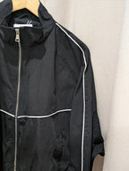 Contrast Line Track Jacket - Black - Kubanna