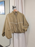 Contrast Line Track Jacket - Khaki - Kubanna