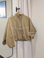 Contrast Line Track Jacket - Khaki - Kubanna