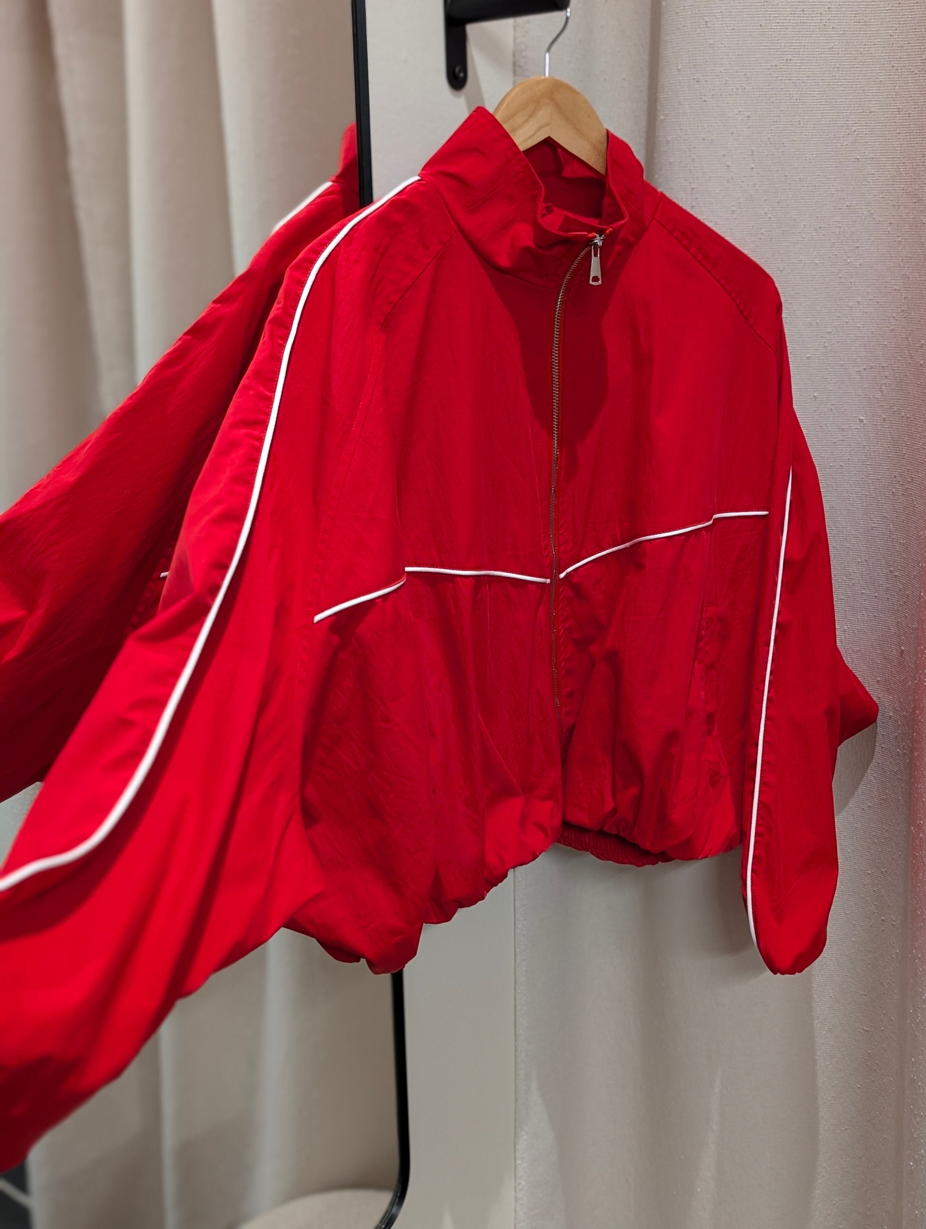 Contrast Line Track Jacket - Red - Kubanna