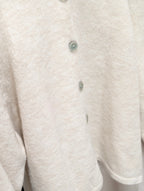 Contrast Stripe Boxy Cardigan - Ecru/Brown - Kubanna
