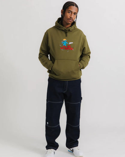 WANF Cute Worker Hoodie - Camo Green