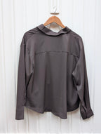 Daisy V-neck Longsleeve Top - Brown - Kubanna