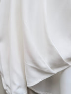 Daisy V-neck wrap blouse - White - Kubanna