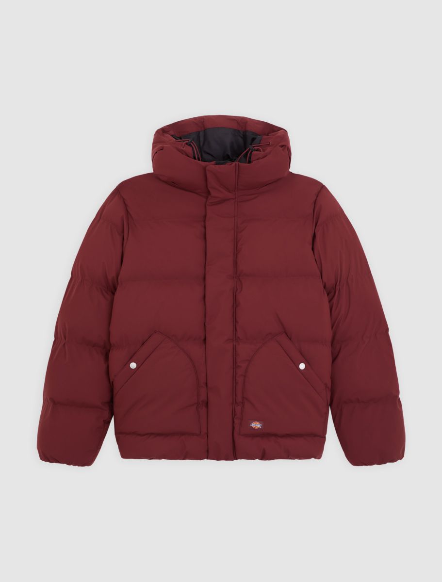 Dickies Eagleville Hooded Puffer Jacket - Burgundy - Kubanna