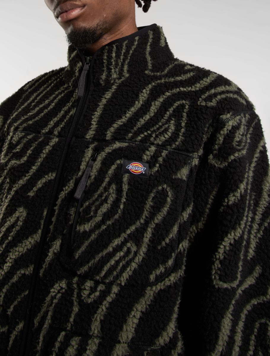 Dickies Mount Hope Printed Fleece - Black - Kubanna