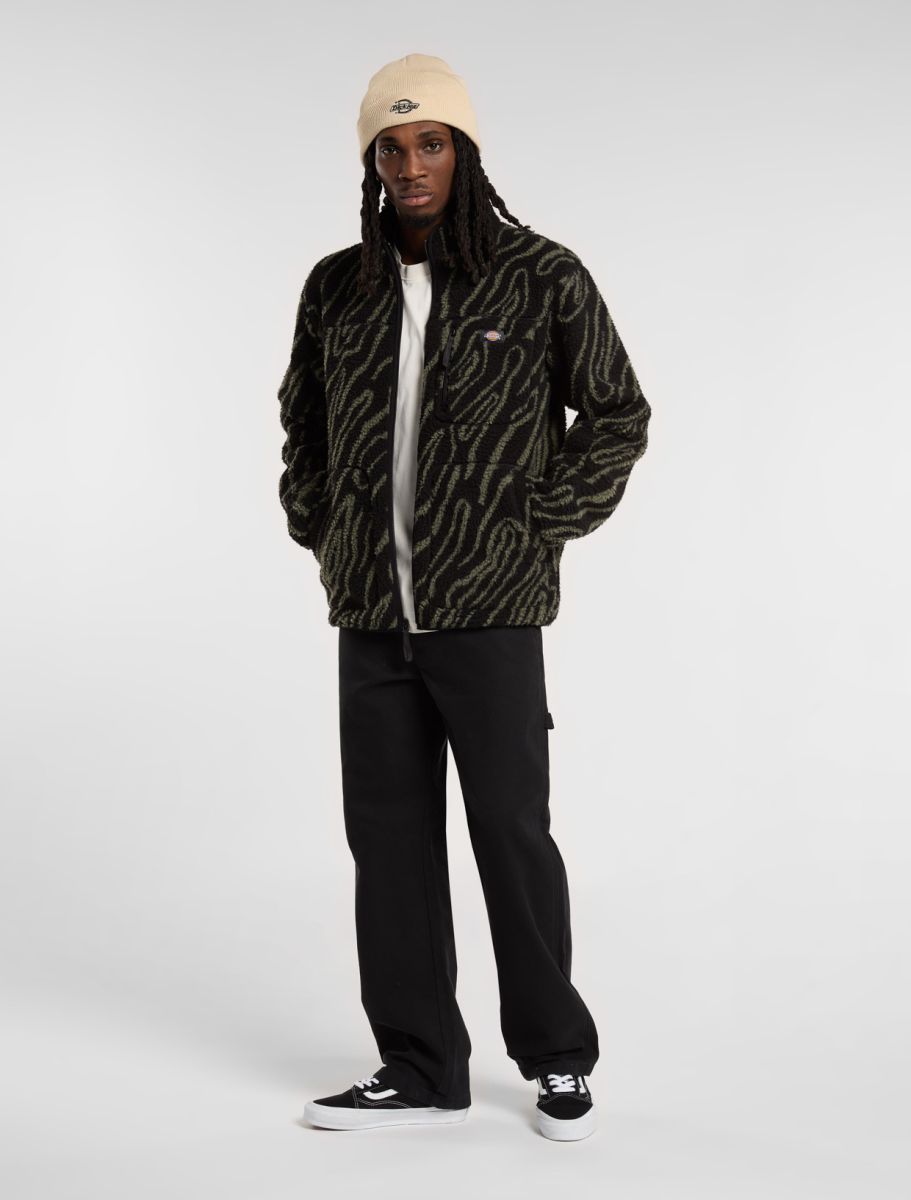 Dickies Mount Hope Printed Fleece - Black - Kubanna