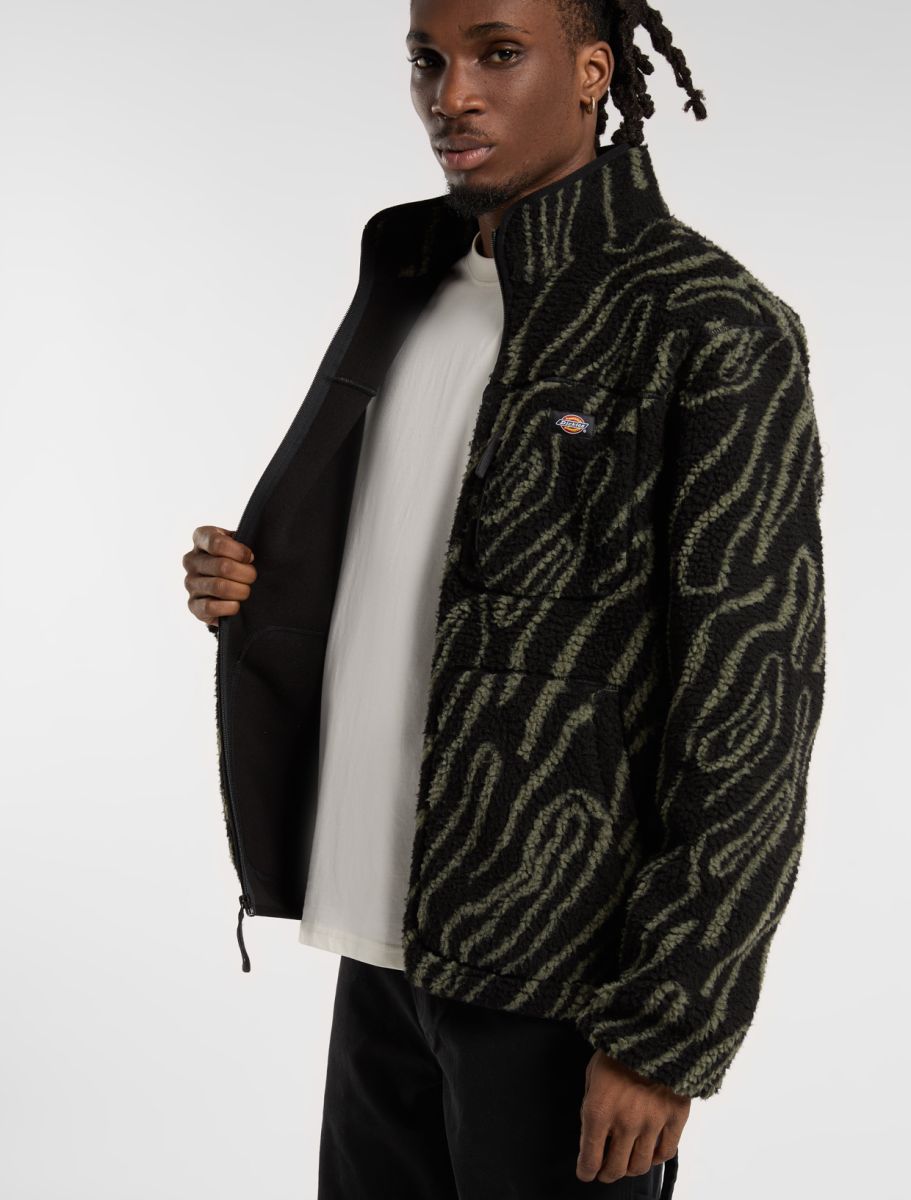 Dickies Mount Hope Printed Fleece - Black - Kubanna