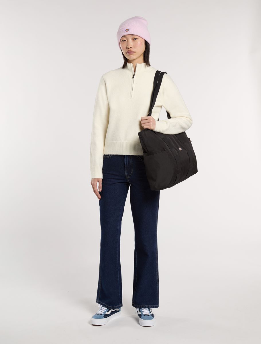 Dickies Ruston Quarter Zip Sweater - Beige - Kubanna