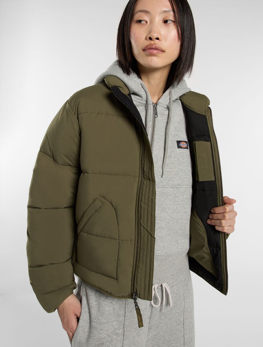 Dickies Summerdale Puffer Women Jacket - Military Green - Kubanna