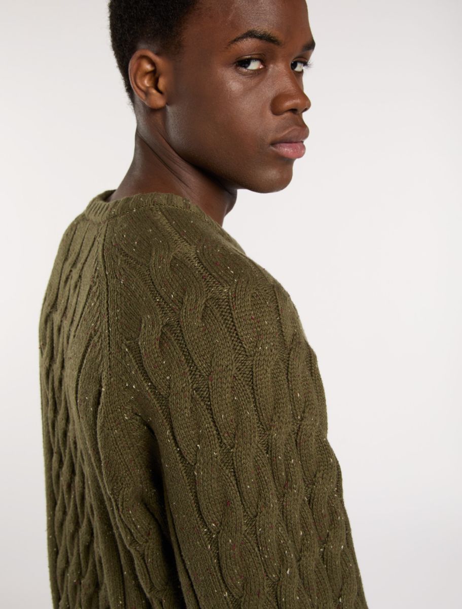 Dickies Vanleer Cable Sweater - Military Green - Kubanna