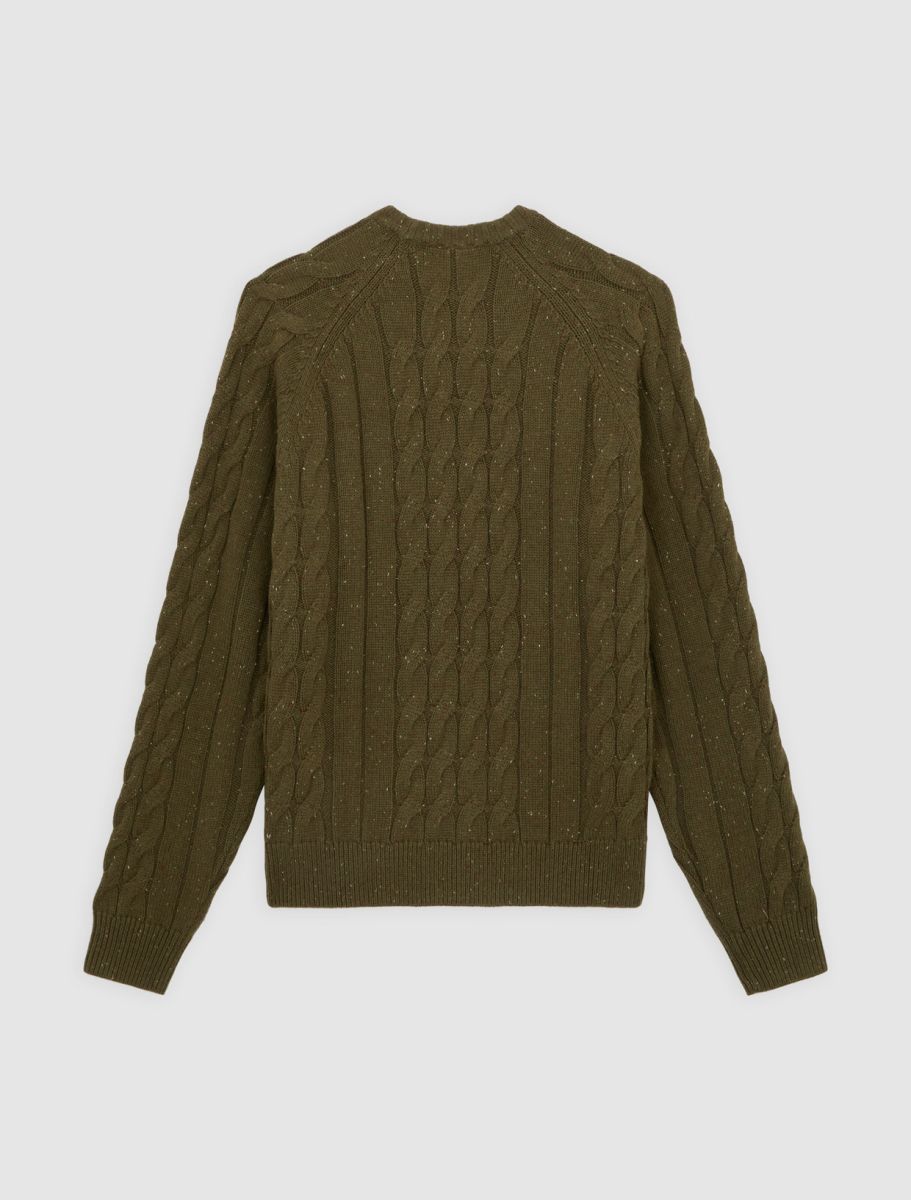 Dickies Vanleer Cable Sweater - Military Green - Kubanna