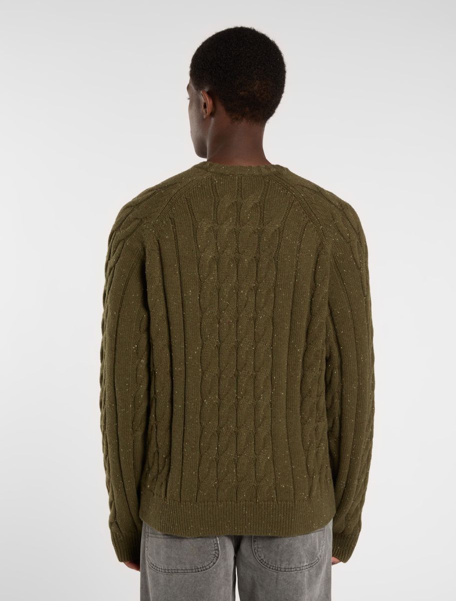Dickies Vanleer Cable Sweater - Military Green - Kubanna