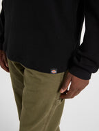 Dickies Waffle Long Sleeve T-shirt - Black - Kubanna
