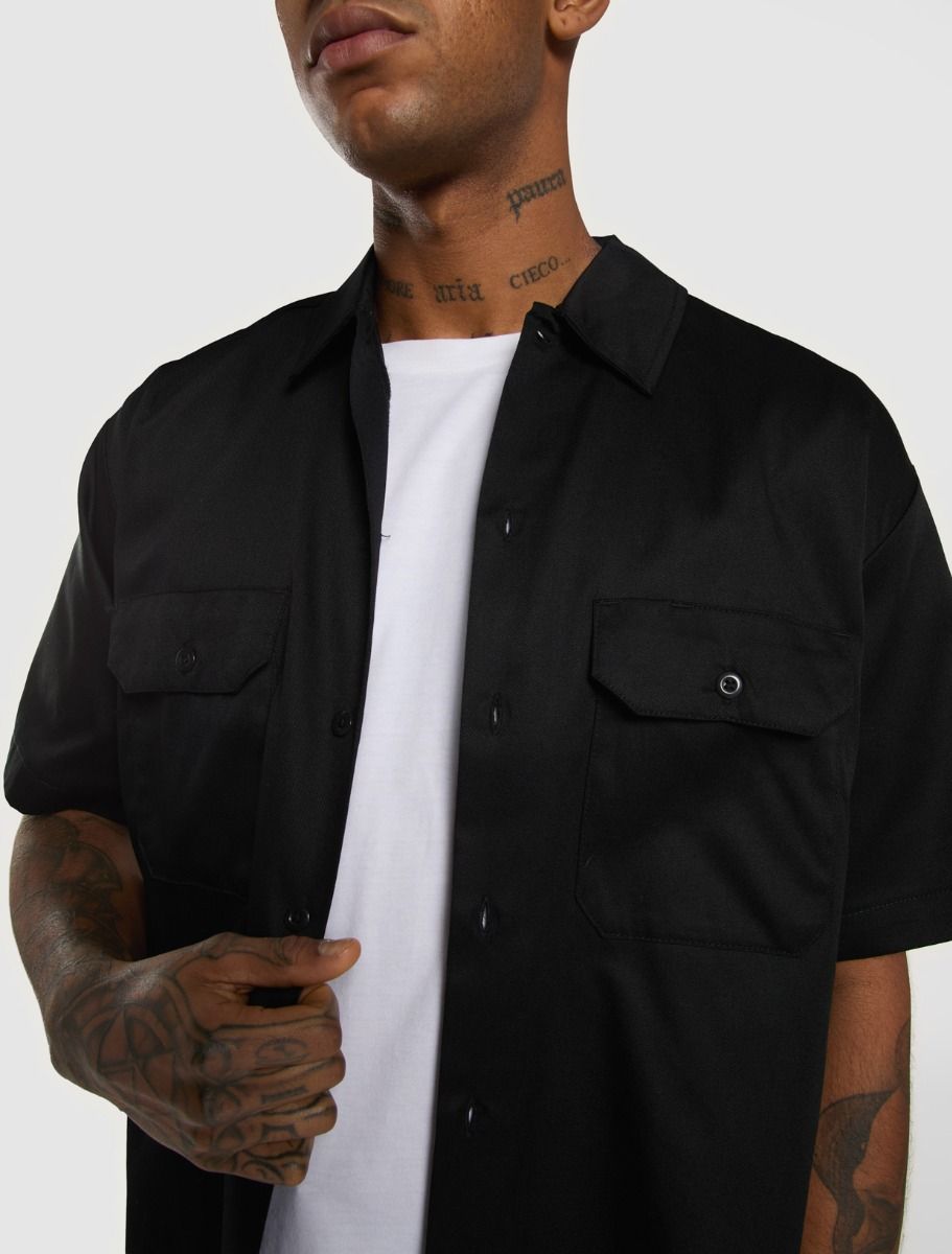 Dickies Short Sleeve Work Shirt - Black - Kubanna