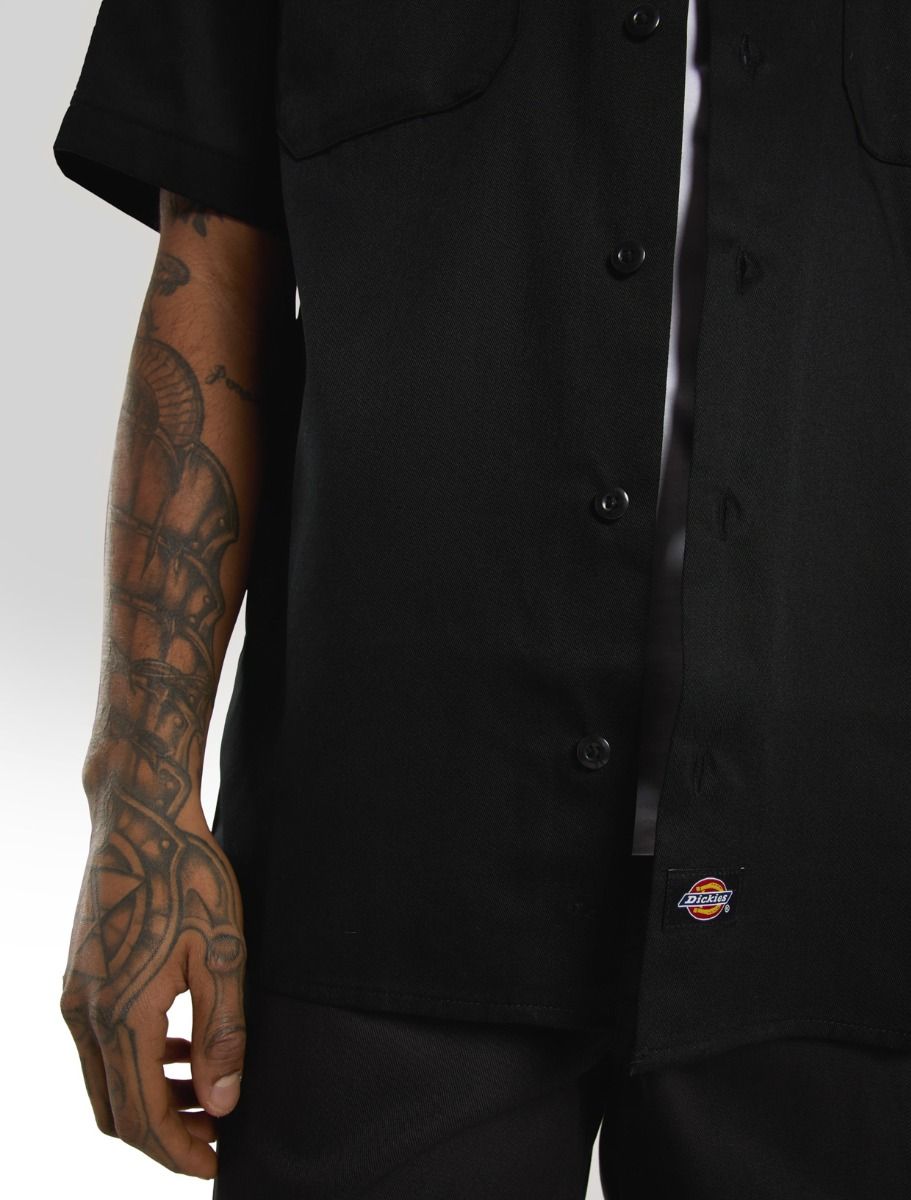 Dickies Short Sleeve Work Shirt - Black - Kubanna