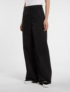Dickies Wide Leg Work Trousers - Black - Kubanna