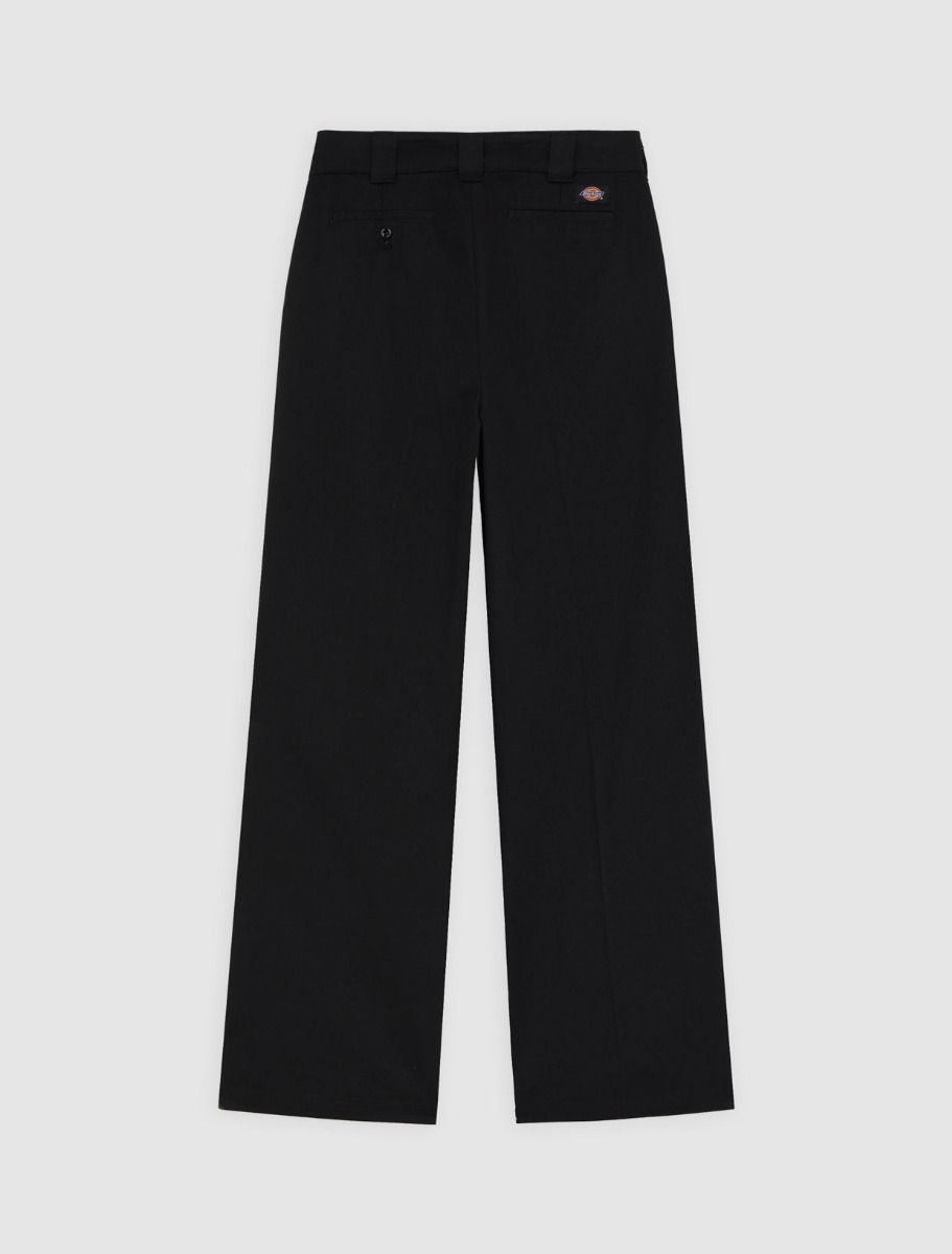 Dickies Wide Leg Work Trousers - Black - Kubanna
