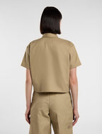 Dickies Cropped S/S Work Shirt - Khaki - Kubanna