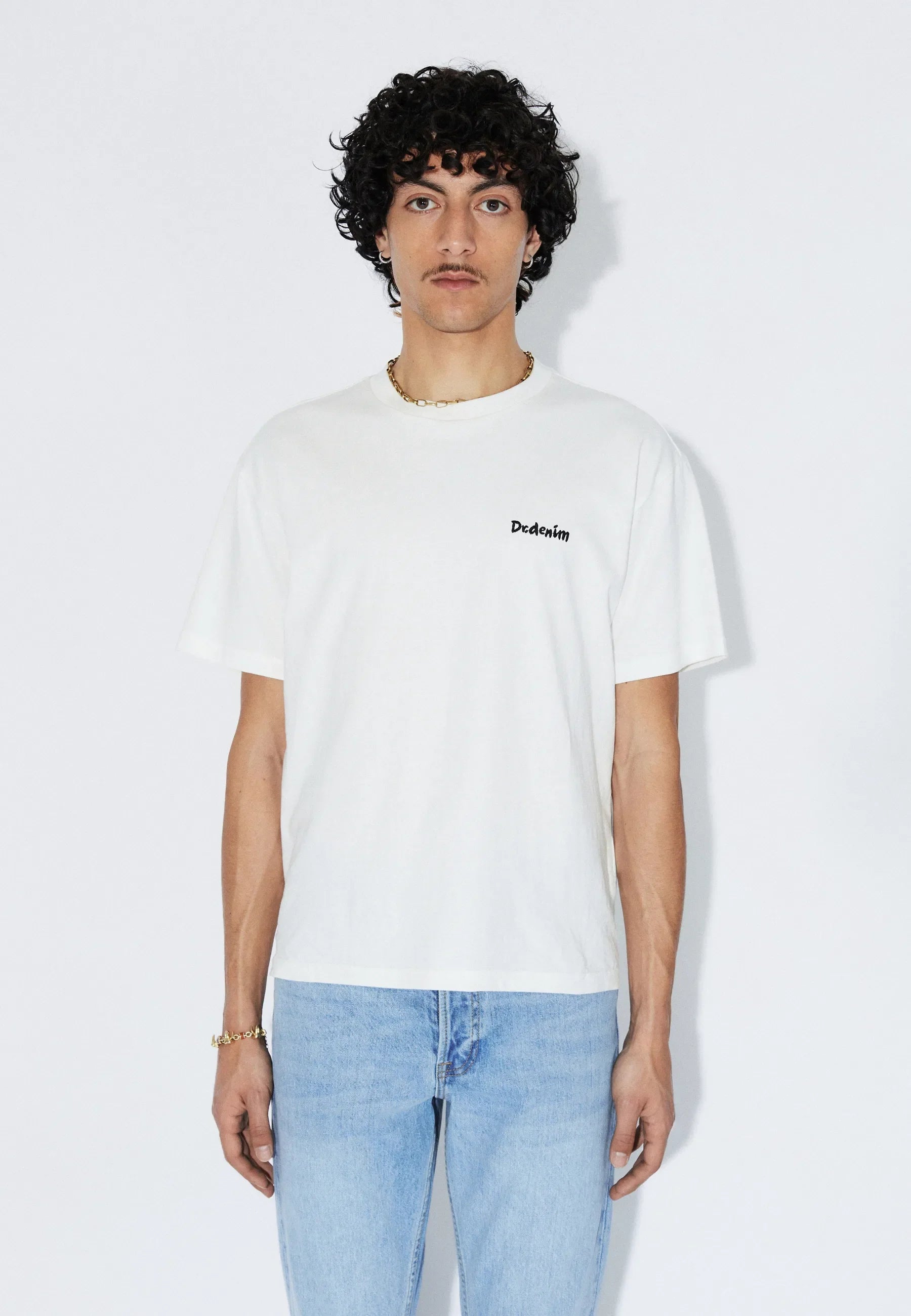Dr. Denim | Brush Bace T-shirt – Off White - Kubanna