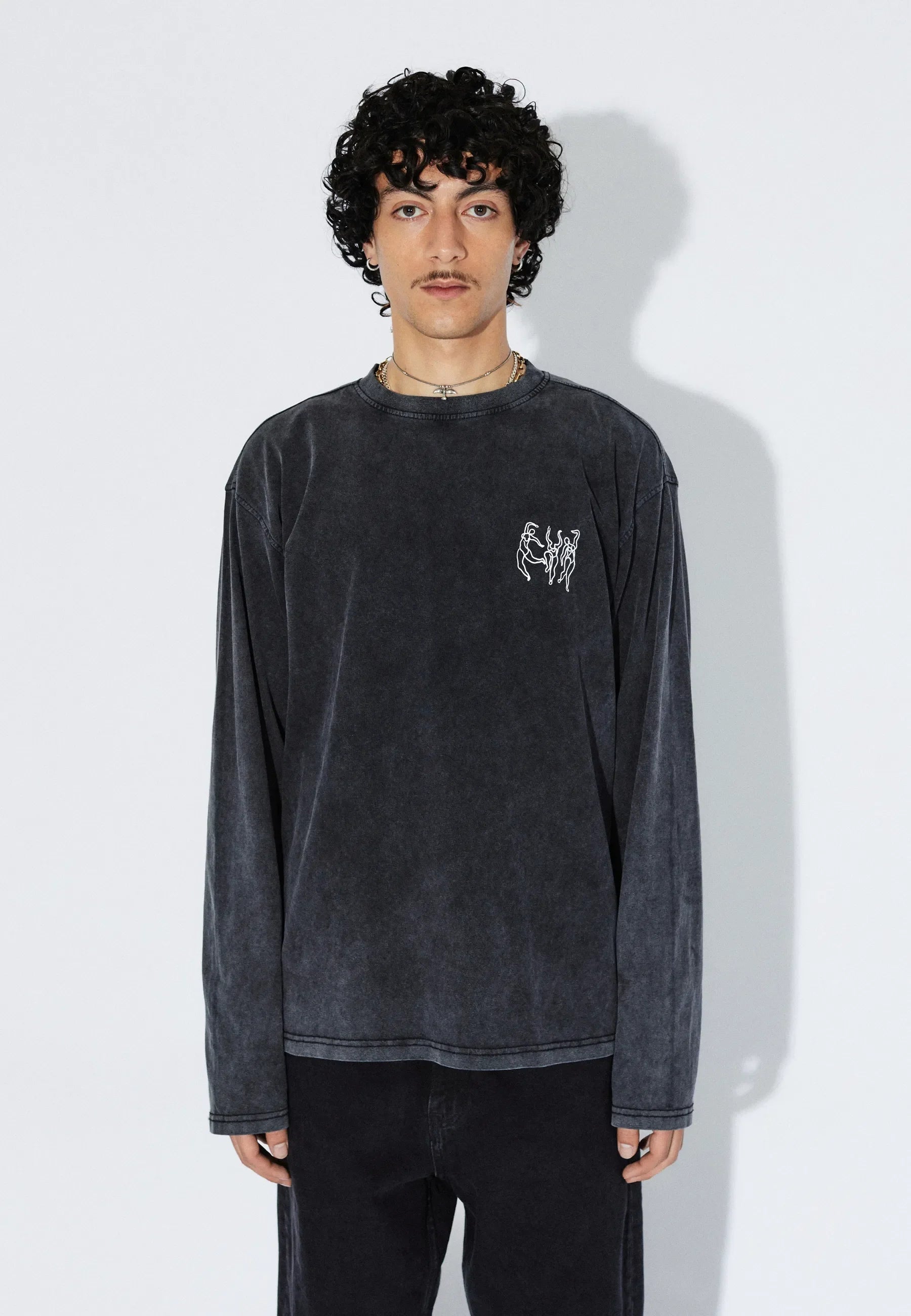 Dr. Denim Caiden Longsleeve - Washed Black - Kubanna