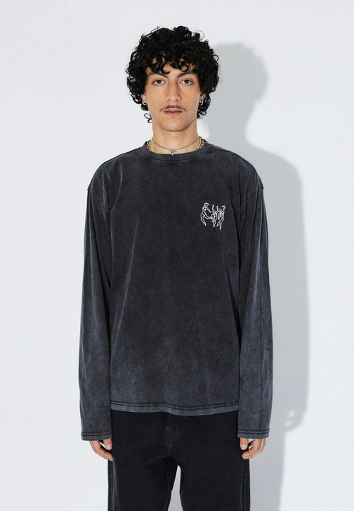 Dr. Denim Caiden Longsleeve - Washed Black - Kubanna