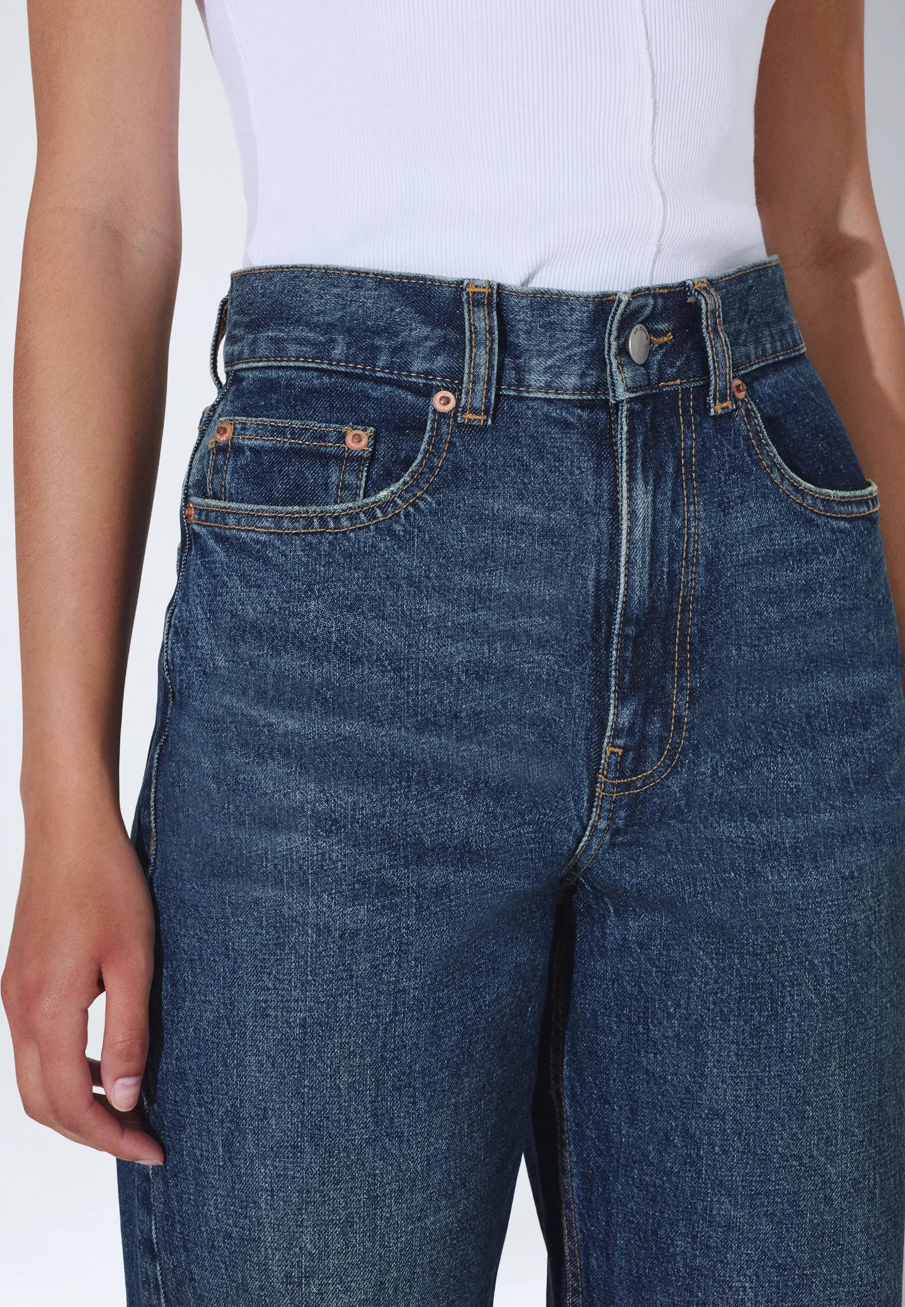 Dr. Denim | Echo High Straight Jeans - Bay Dark Used Vintage - Kubanna