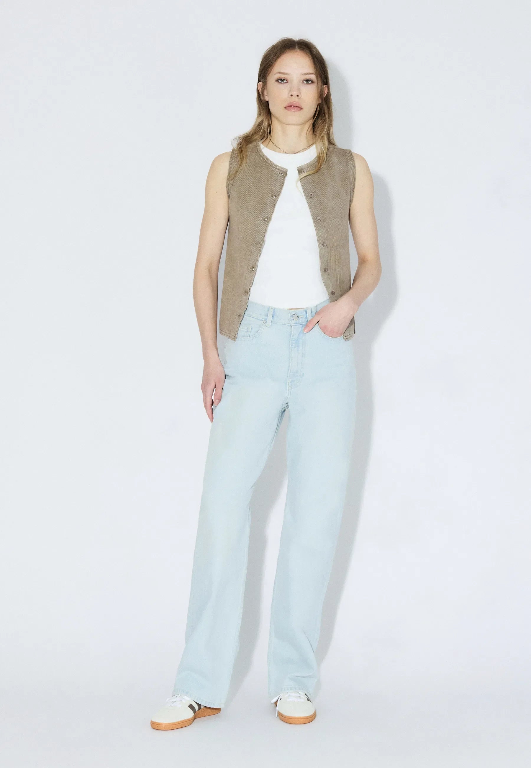 Dr. Denim Echo High Straight Jeans - Bay Superlight Used - Kubanna