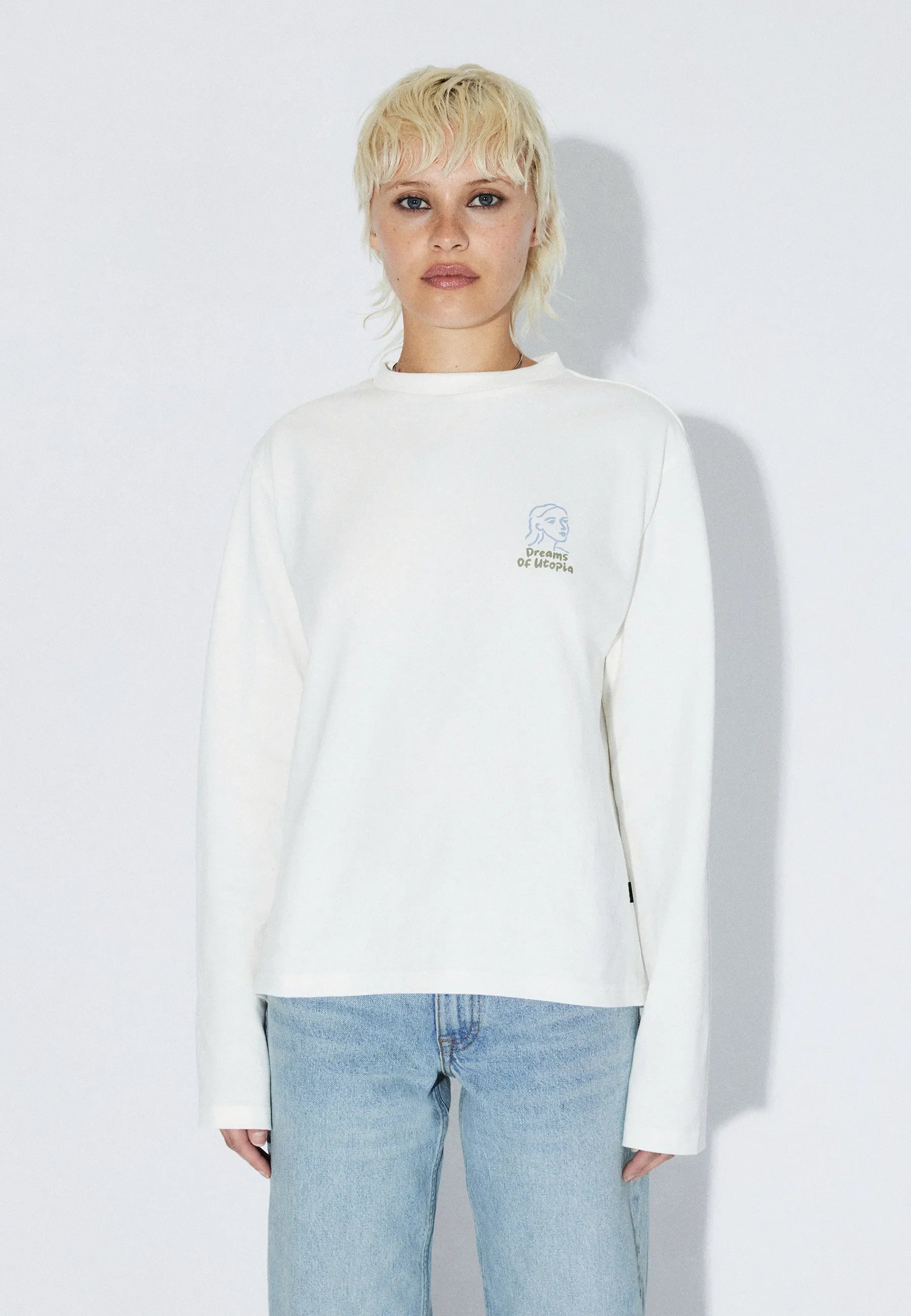 Dr. Denim Kath Longsleeve - White - Kubanna