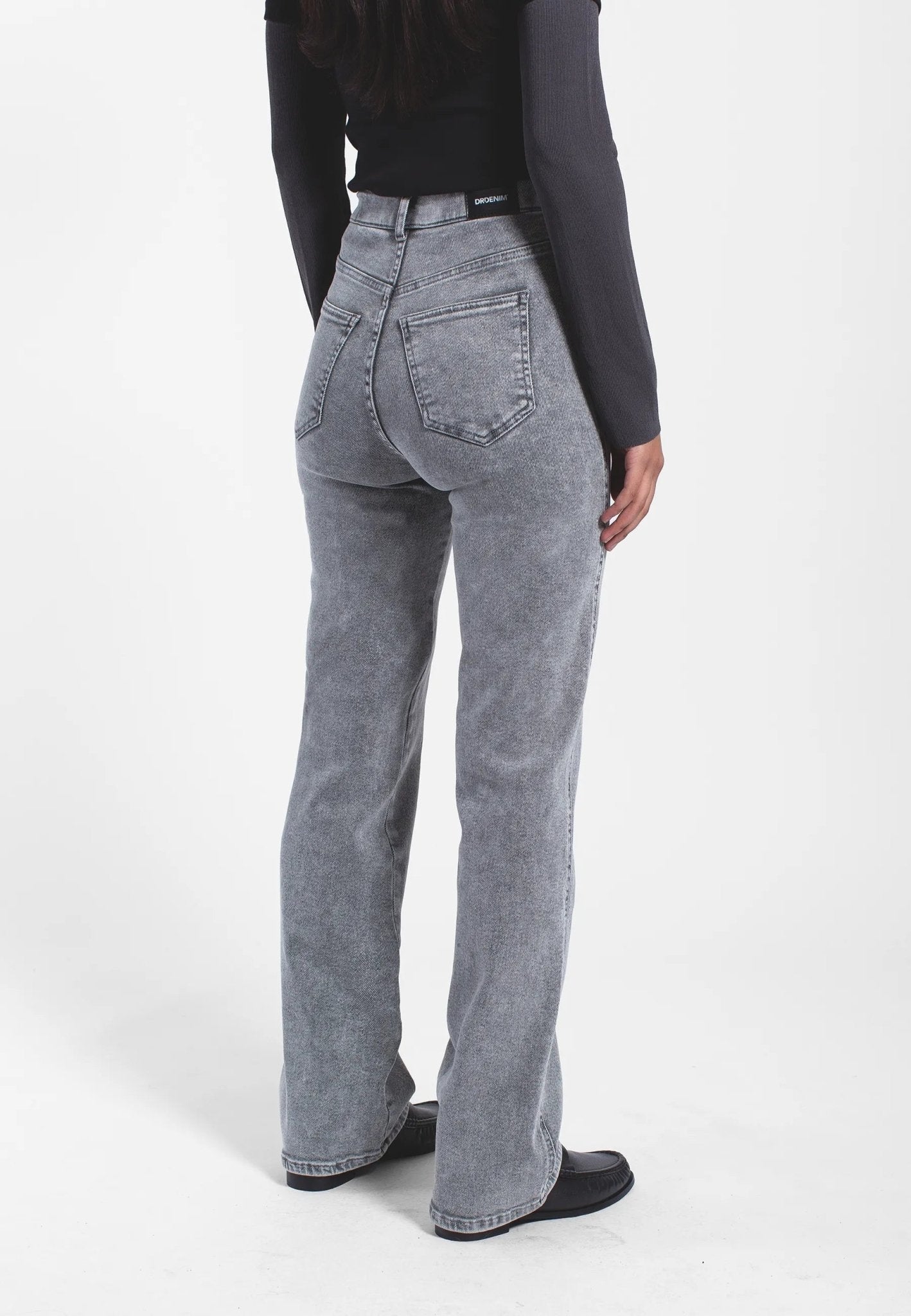 Dr. Denim Moxy High Straight Jeans - Ash Grey - Kubanna