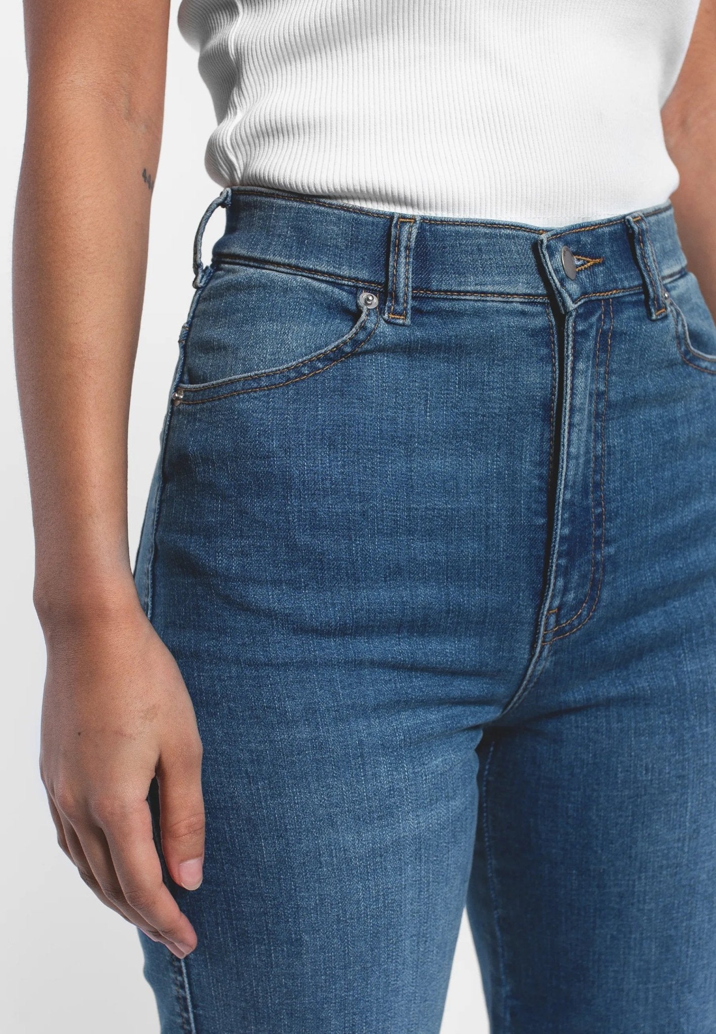 Dr. Denim Moxy High Straight Jeans - Vale Mid Used - Kubanna