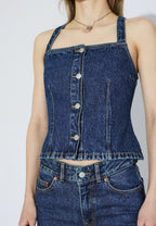 Dr. Denim | Naimh Top – Stream Dark Retro Vintage - Kubanna