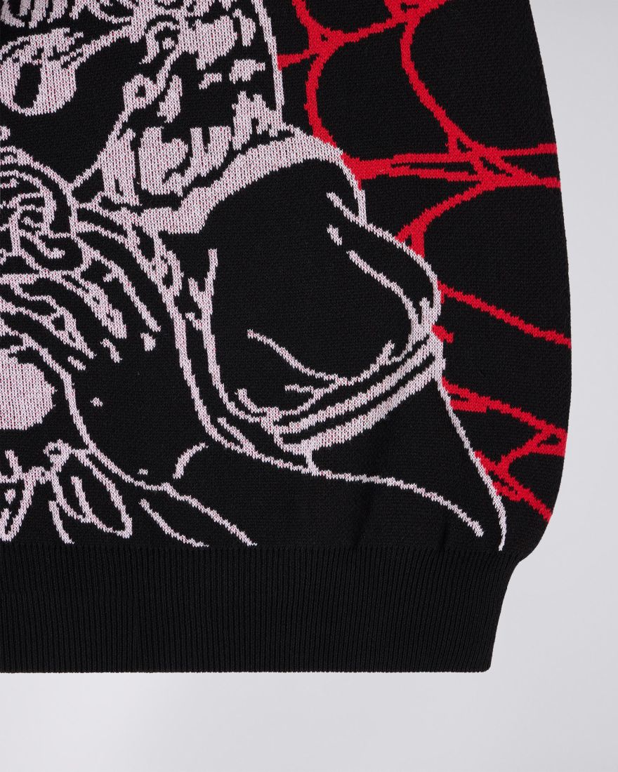 Edwin Black Widow Sweater - Black - Kubanna