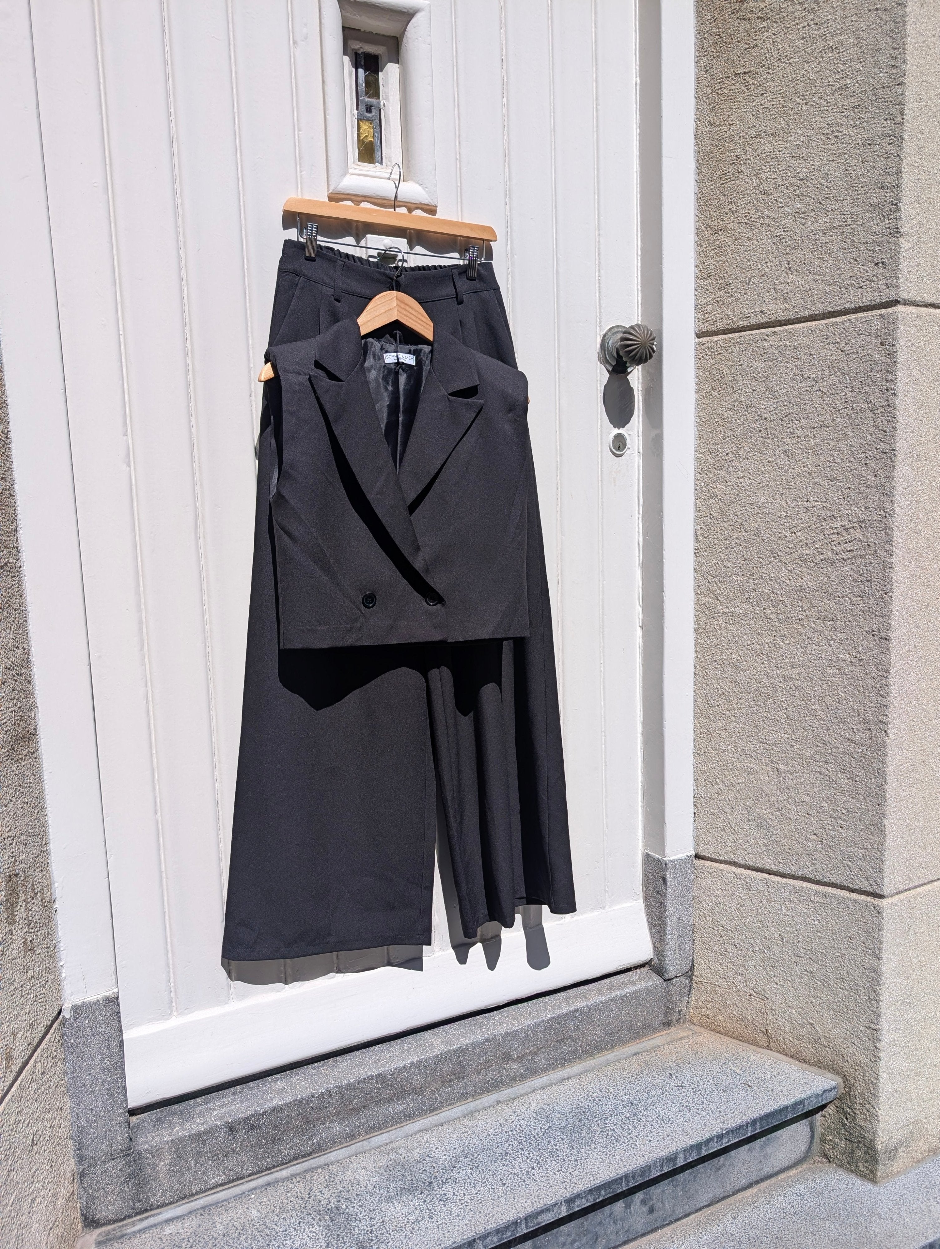 Elara Tailored Pants – Black - Kubanna