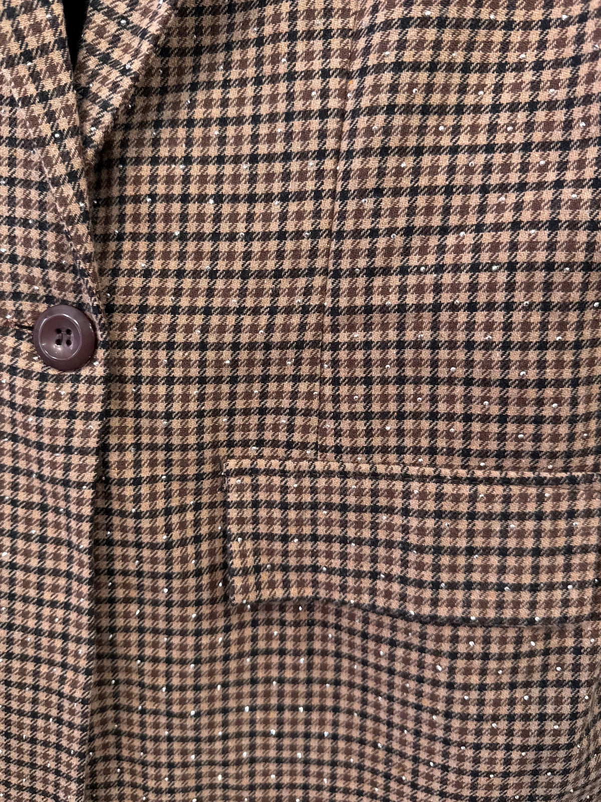 Elizabeth Checkered Blazer - Brown - Kubanna