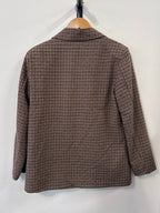 Elizabeth Checkered Blazer - Brown - Kubanna