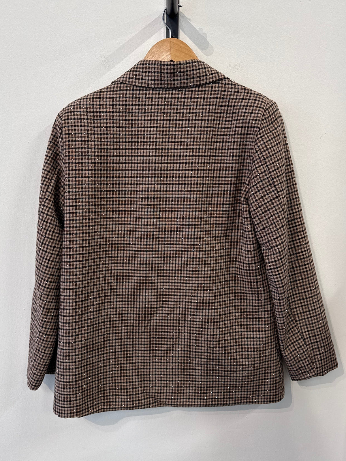 Elizabeth Checkered Blazer - Brown - Kubanna