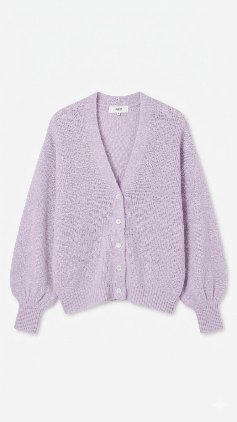 Gina Tricot | Chunky Knitted Cardigan - Orchid Petal - Kubanna