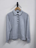 Gina Tricot Collar Sweater - Grey Melange - Kubanna