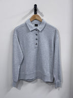 Gina Tricot Collar Sweater - Grey Melange - Kubanna