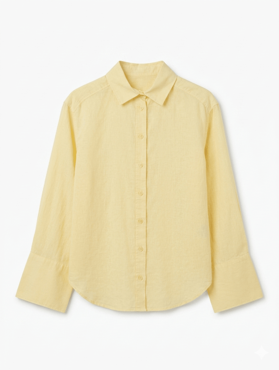Gina Tricot Oversized Linen Blend Shirt - Golden Haze - Kubanna