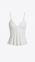 Gina Tricot | Peplum Singlet - Offwhite - Kubanna