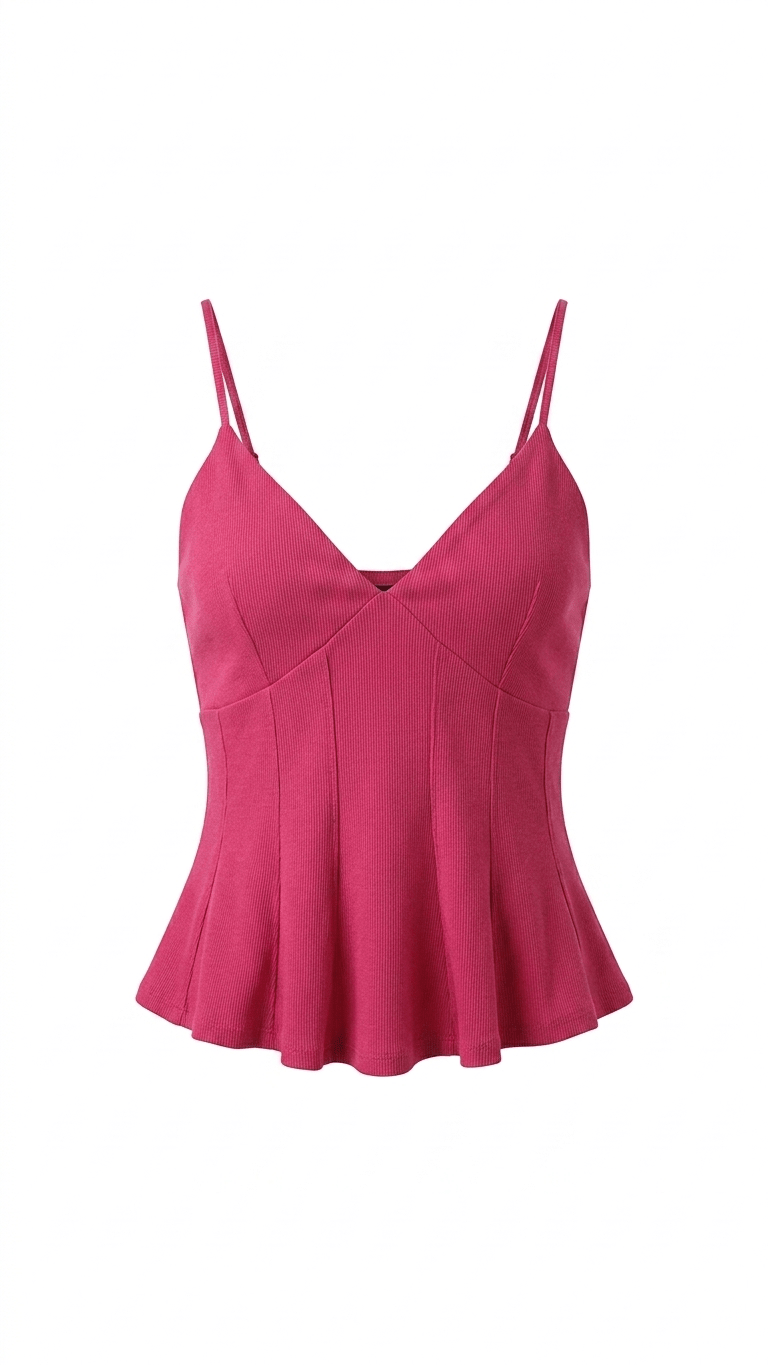 Gina Tricot | Peplum Singlet - Winterberry - Kubanna