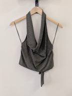 Gina tricot Pleated halterneck top - Grape Leaf - Kubanna