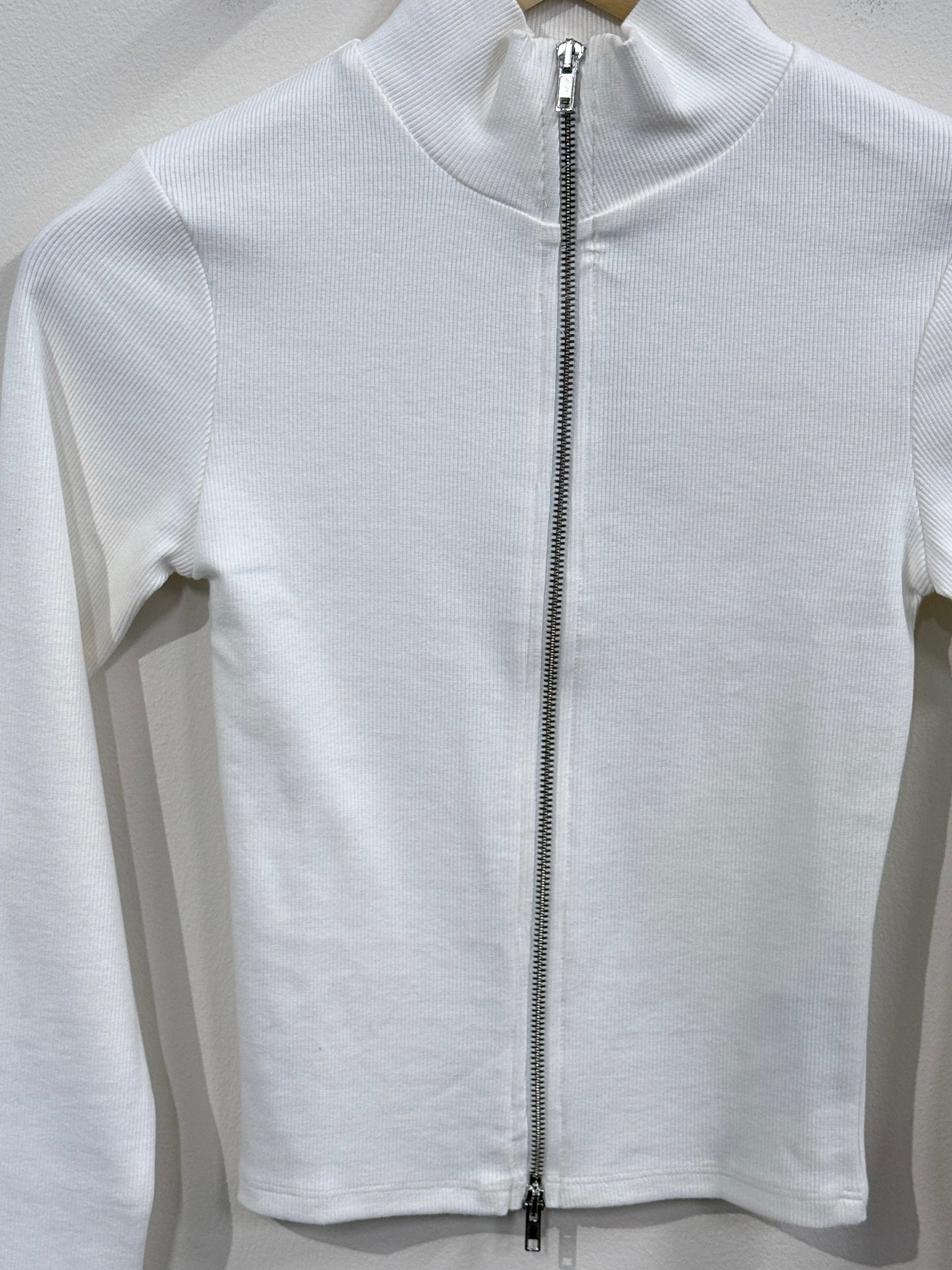 Gina Tricot Two - Way Zip Top - Cloud Dancer - Kubanna