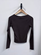 Gina Tricot V - Neck Top - Seal Brown - Kubanna