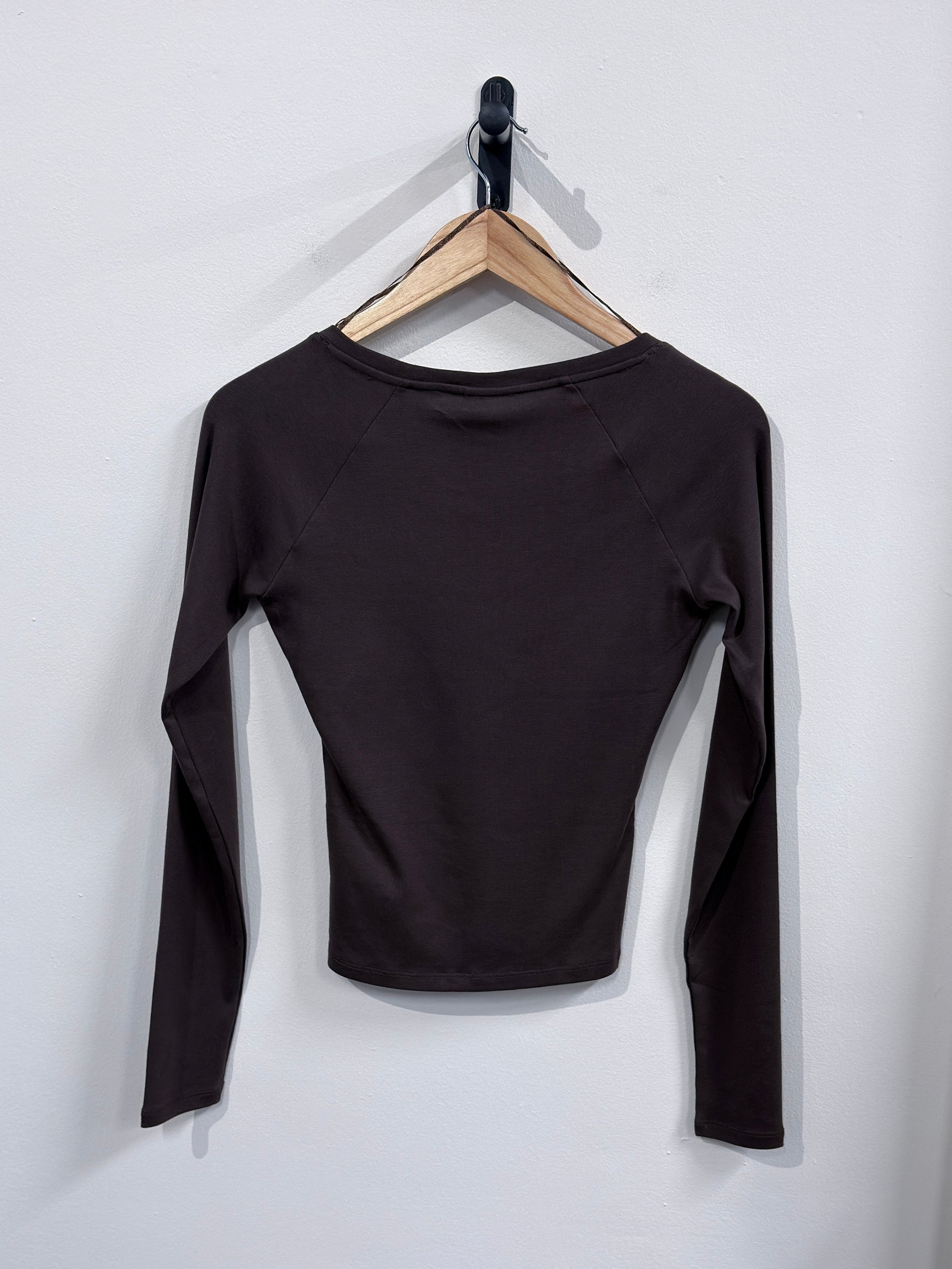 Gina Tricot V - Neck Top - Seal Brown - Kubanna