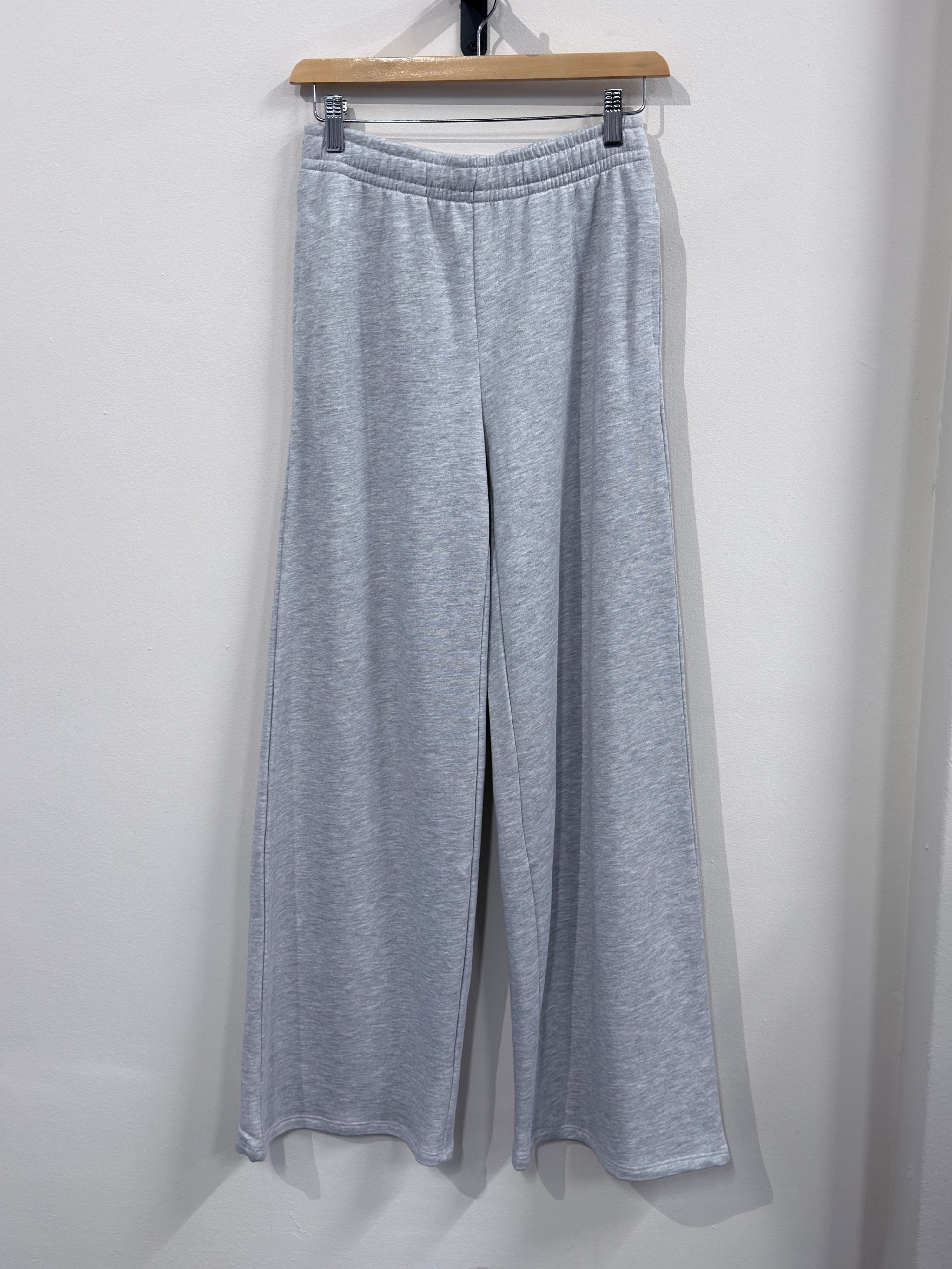 Gina Tricot Wide Sweatpants - Grey Melange - Kubanna